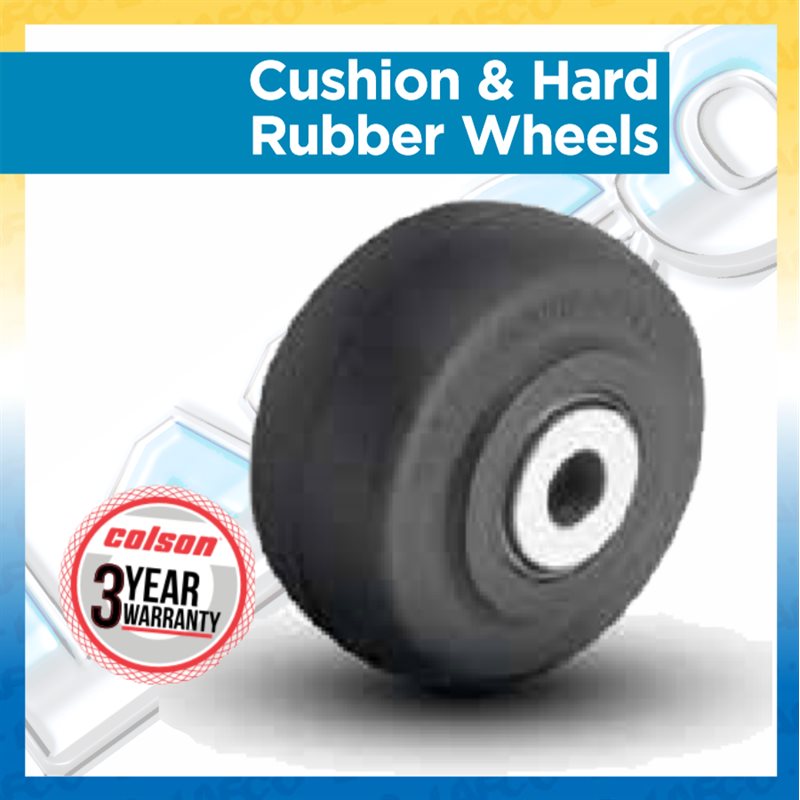 Cushion & Hard Rubber Wheels - Up to 100lbs
