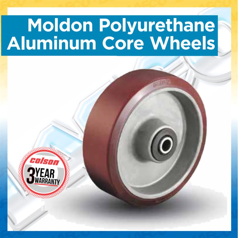 Moldon Polyurethane Aluminum Core Wheels - Up to 1500lbs