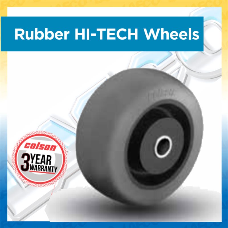 Rubber HI-TECH Wheels - Up to 150lbs